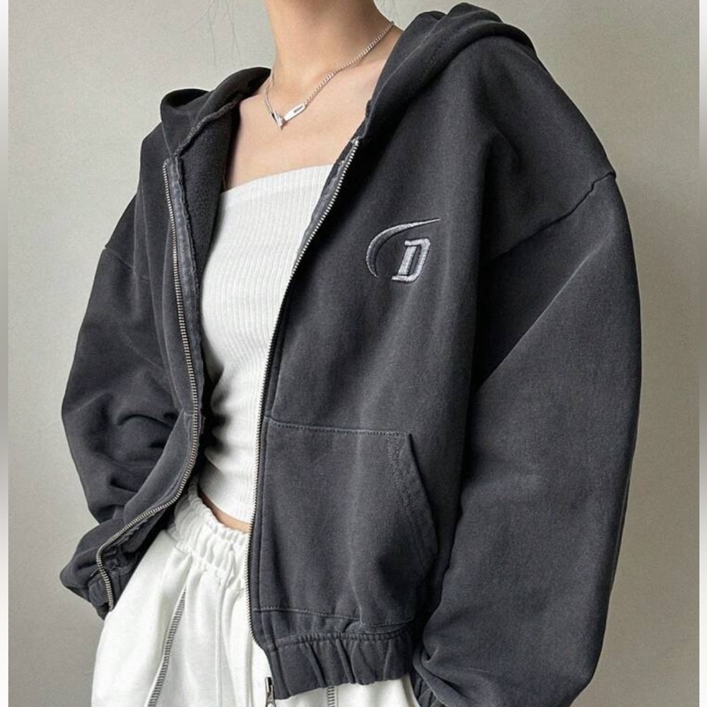 Gray Zip Up Jacket